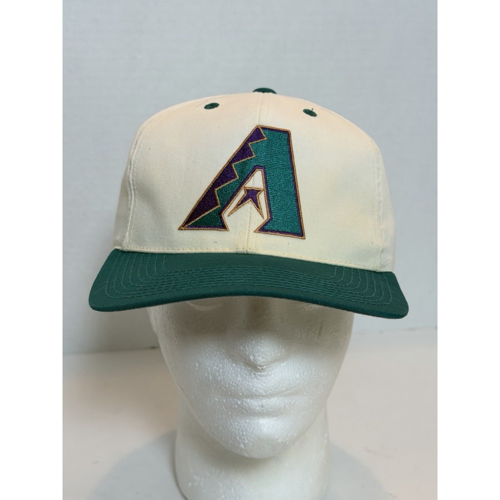 Vintage Arizona Diamondbacks Snapback Hat MLB Baseball Outdoor Cap White Teal